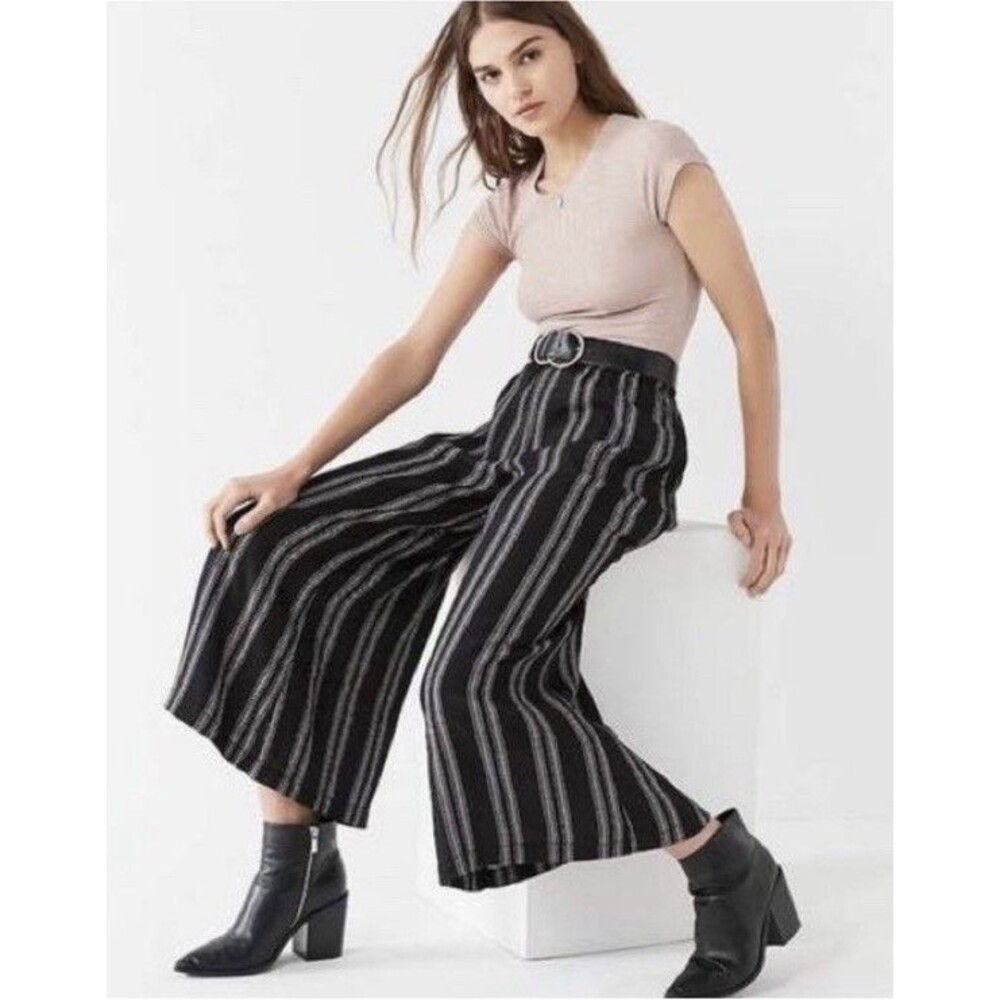 Silence+Noise by Urban Outfitters Lara Pant Black And White Striped Women Sz S